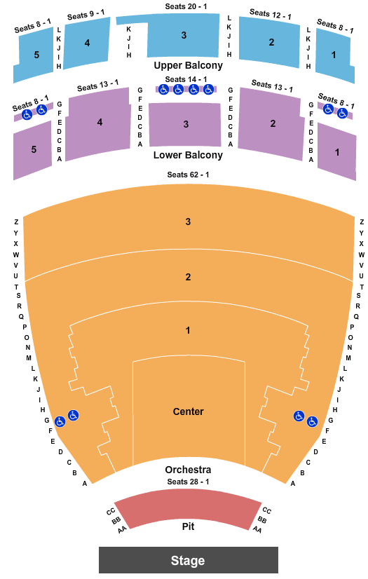 Mark C. Smith Concert Hall Hadestown Seating Chart